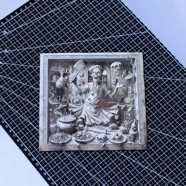 Zombie Chef 3D illusion Laser File - SVG, WWS, XCS, LBRN2