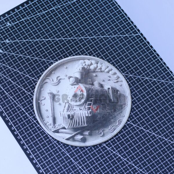 Train 3D illusion Laser File - SVG, WWS, XCS, LBRN2