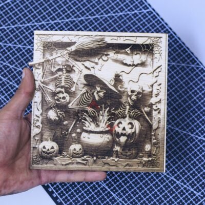 Halloween Skeletons 3D illusion