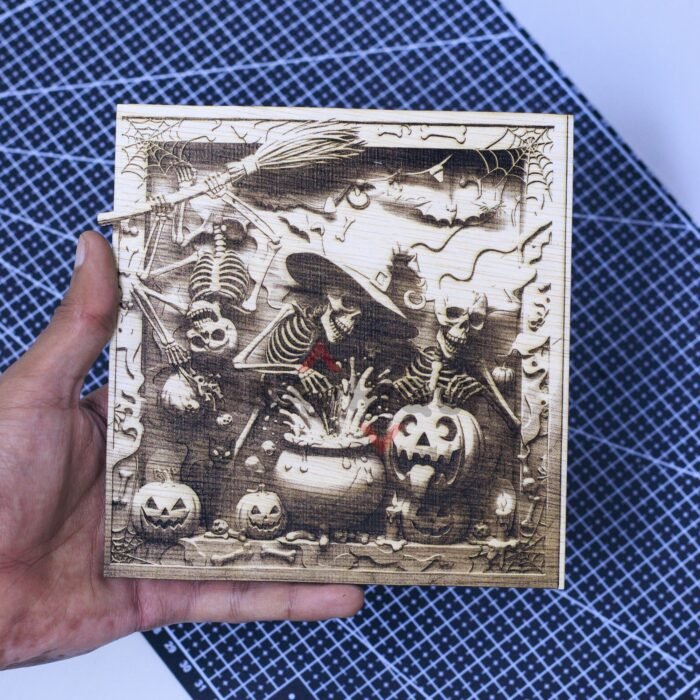 Halloween Skeletons 3D illusion