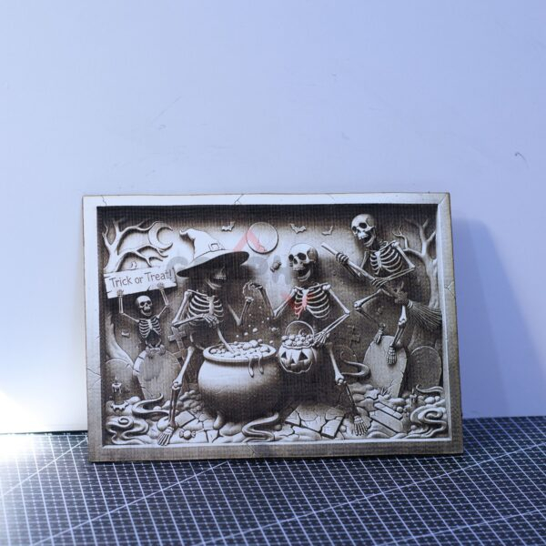 Trick Or Treat 3D illusion Laser File - SVG, WWS, XCS, LBRN2