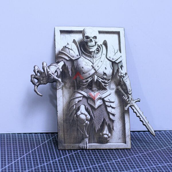 Skeleton Warrior 3D illusion Laser File - SVG, WWS, XCS, LBRN2
