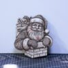 2 Santa Peaking Out Of The Chimney Laser File - SVG, WWS, XCS, LBRN2