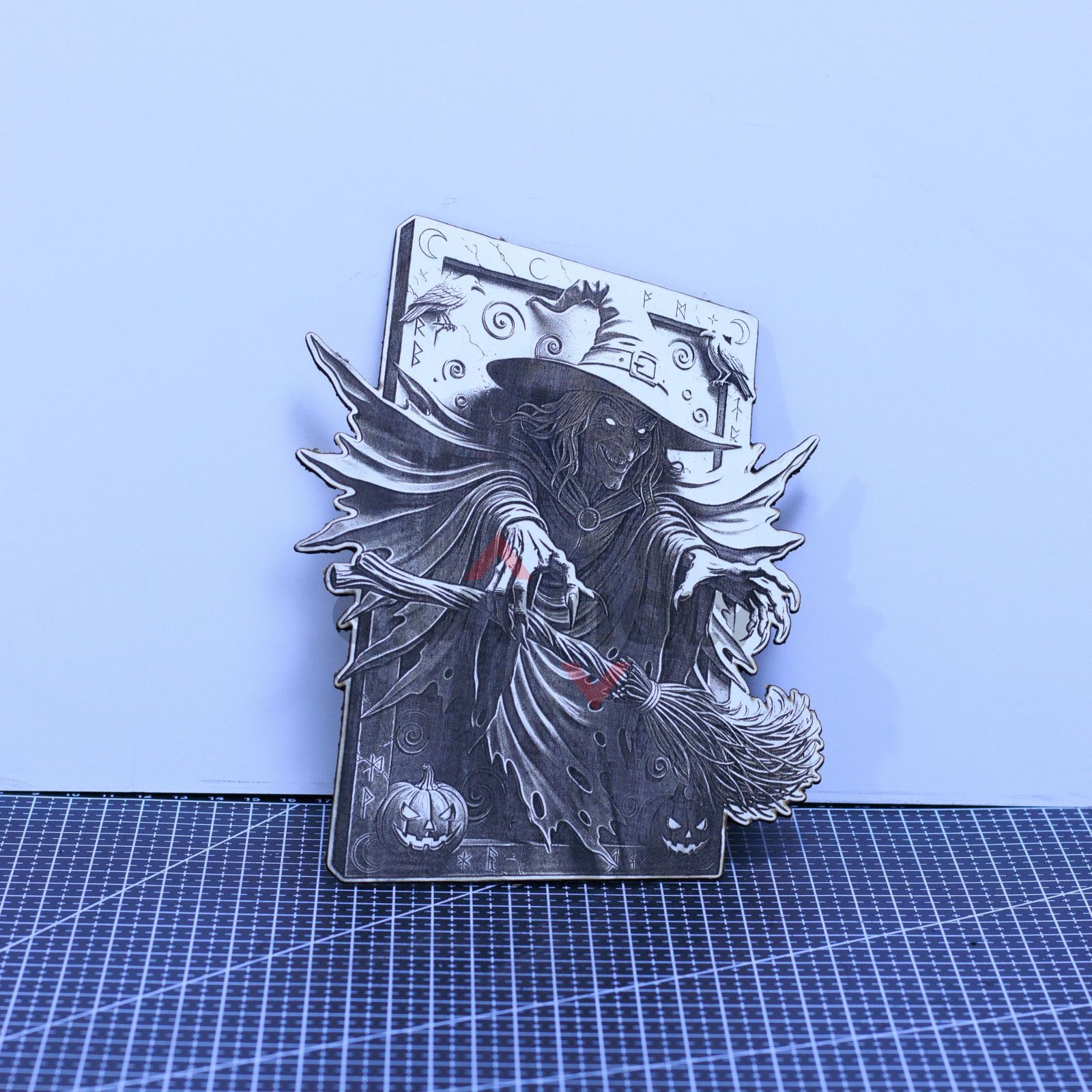 Witch 3D illusion Laser File - SVG, DXF, AI, LBRN2 - Image 2