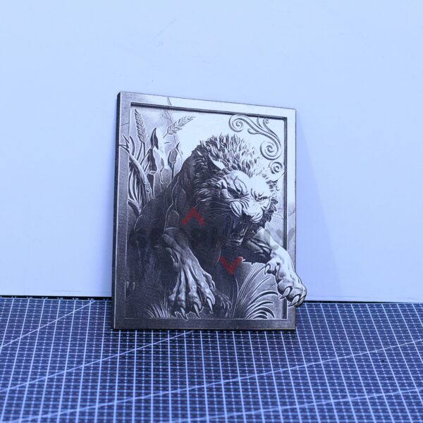 28 Wild Cat 3d illusion Laser File - SVG, WWS, XCS, LBRN2