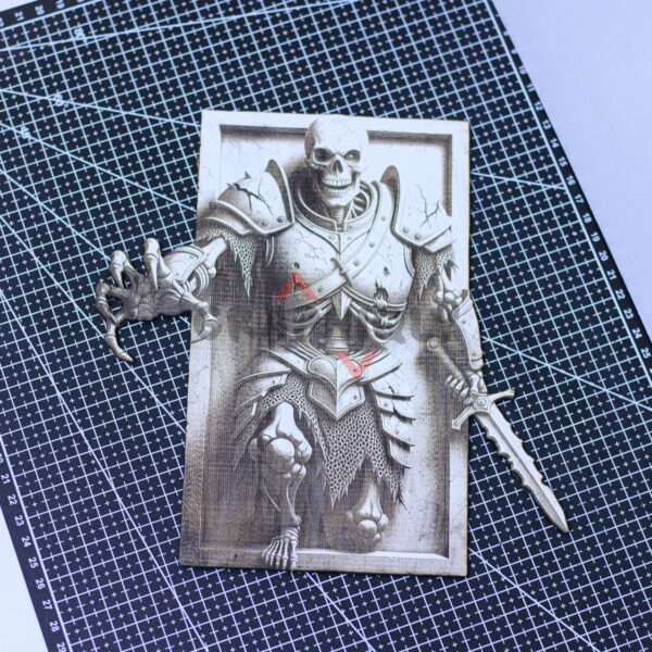Skeleton Warrior 3D illusion Laser File - SVG, WWS, XCS, LBRN2
