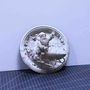 Santa On a Rocket 3D illusion Laser File – SVG, DXF, AI, LBRN2