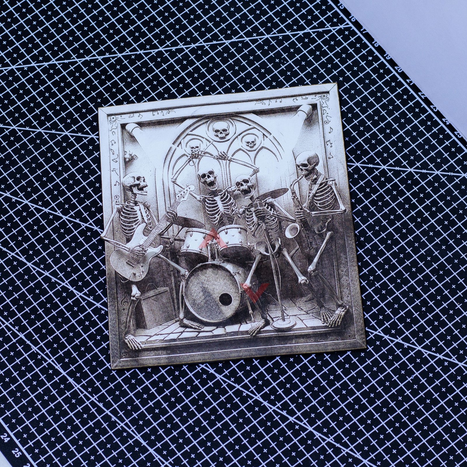 Skeleton Band 3D illusion Laser File - SVG, DXF, AI, LBRN2 - Image 3