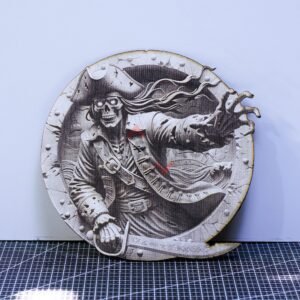 Ghostly Pirate 3D illusion Laser File – SVG, DXF, AI, LBRN2