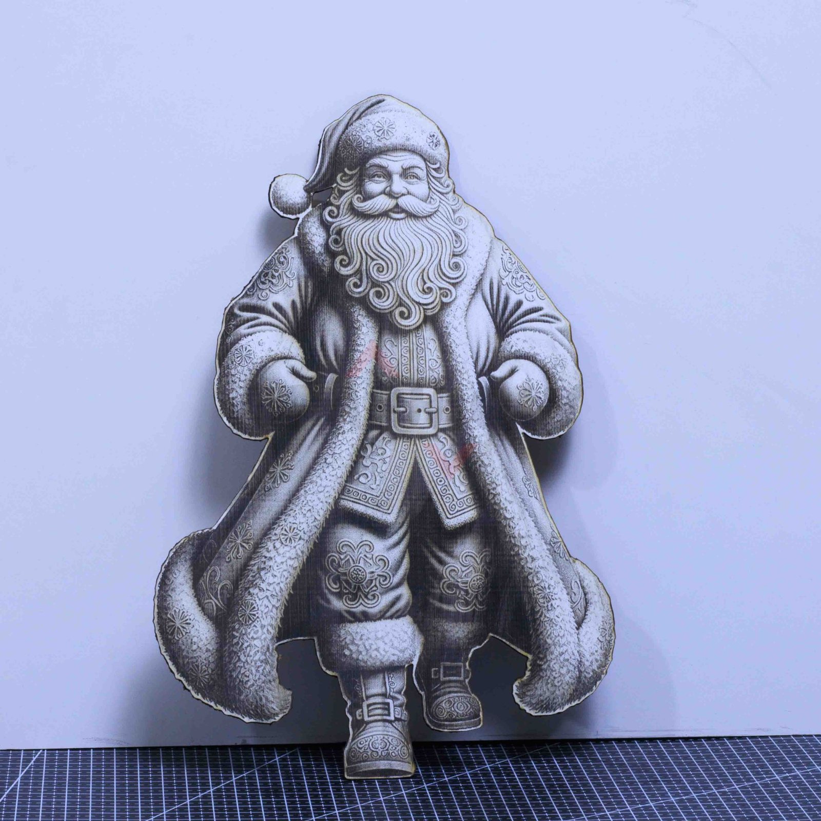 Regal Santa 3D Illusion Laser File - SVG, DXF, AI, LBRN2 - Image 2