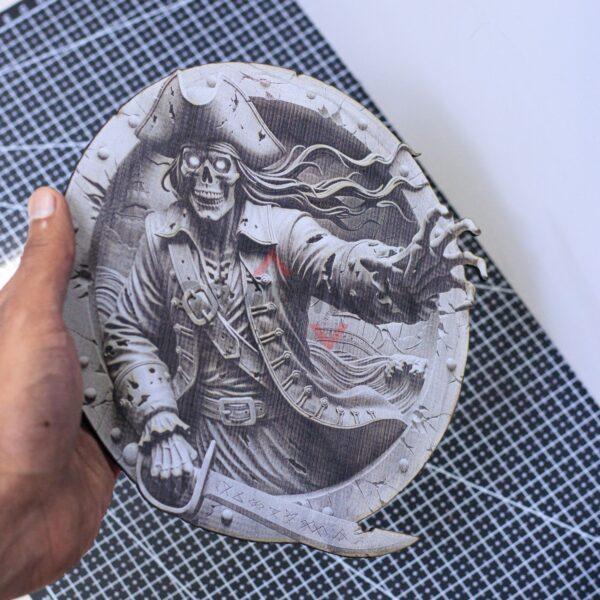Ghostly Pirate 3D illusion Laser File - SVG, WWS, XCS, LBRN2