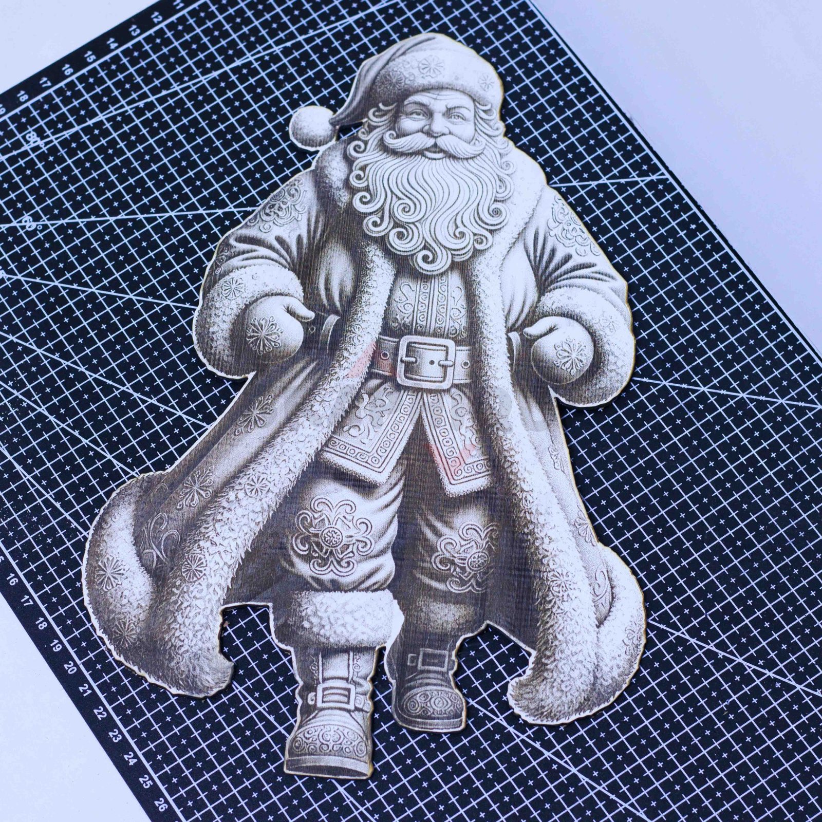 Regal Santa 3D Illusion Laser File - SVG, DXF, AI, LBRN2 - Image 3