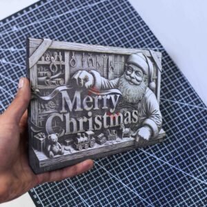 Santa’s Workshop Sign 3D illusion