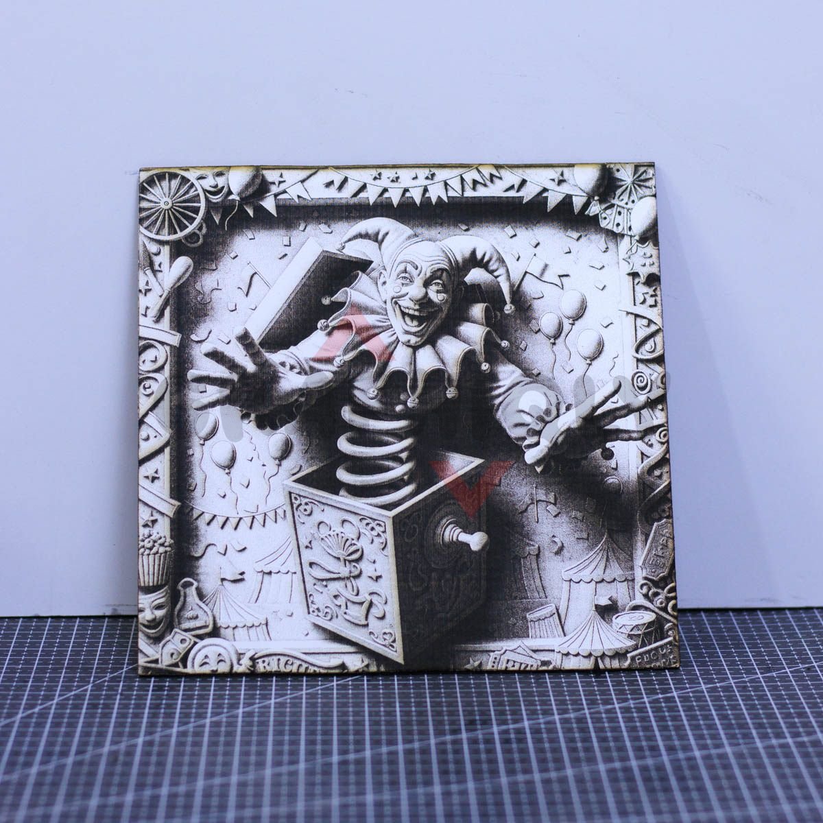 Circus Clown Surprise 3D Illusion Laser File - SVG, DXF, XCS, LBRN2 - Image 2