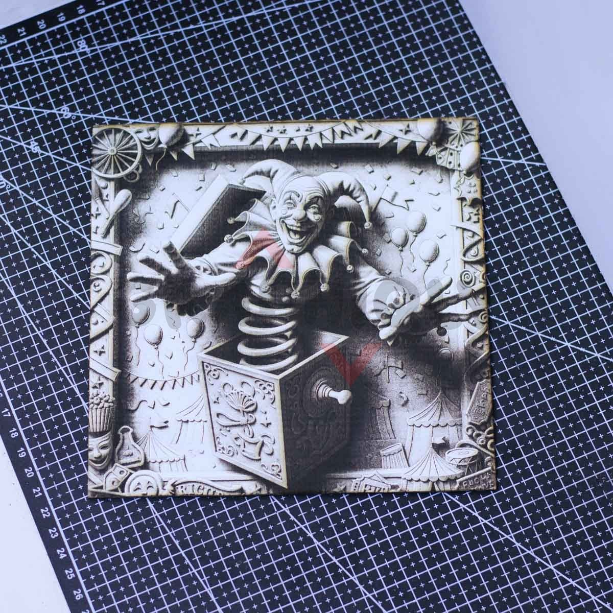 Circus Clown Surprise 3D Illusion Laser File - SVG, DXF, XCS, LBRN2 - Image 3