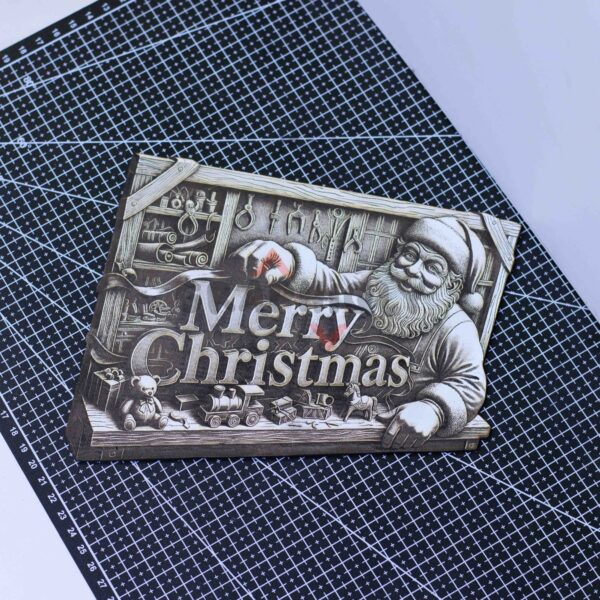 Santa’s Workshop Sign 3D illusion Laser File - SVG, WWS, XCS, LBRN2