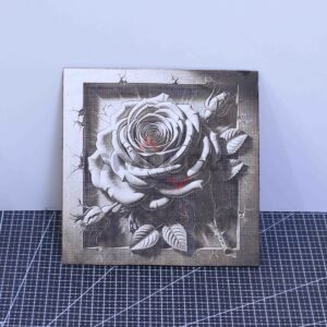 Rose 3D illusion Laser File – SVG, DXF, AI, LBRN2
