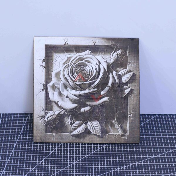 Rose 3D illusion Laser File - SVG, WWS, XCS, LBRN2