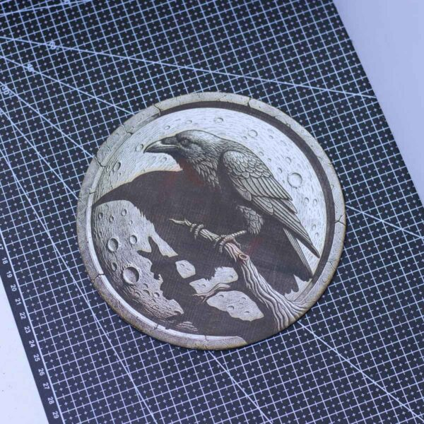 Moonlit Raven 3D illusion Laser File - SVG, WWS, XCS, LBRN2