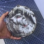 Skull Maw Ship 3D Illusion Laser File - SVG, DXF, XCS, LBRN2