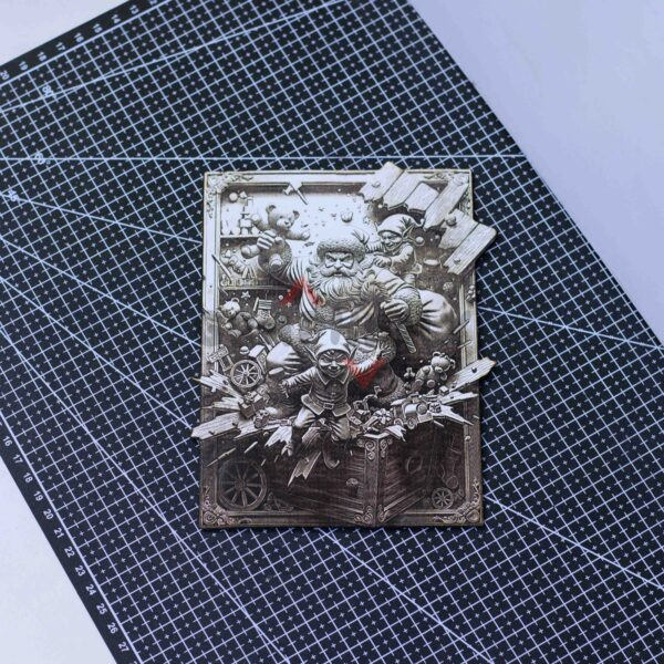 Christmas Battle 3D illusion Laser File - SVG, WWS, XCS, LBRN2