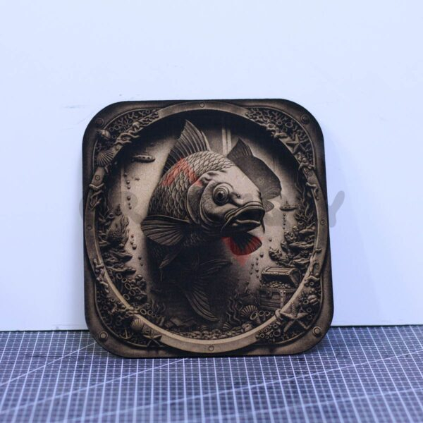 Sea Life Porthole 3D illusion Laser File - SVG, WWS, XCS, LBRN2