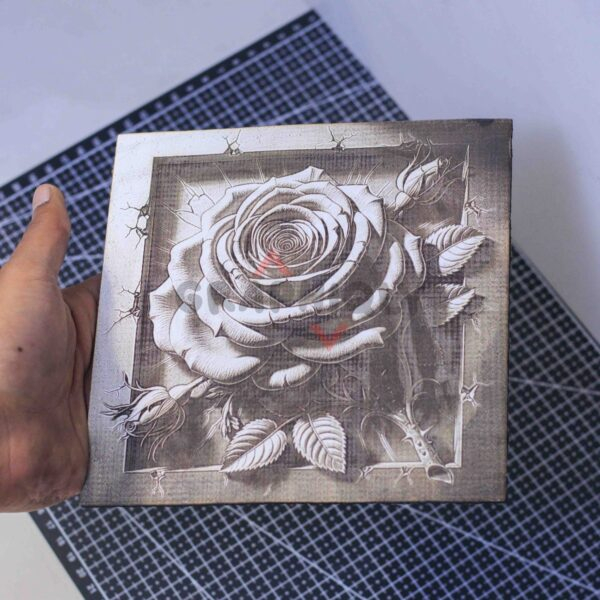 Rose 3D illusion Laser File - SVG, WWS, XCS, LBRN2