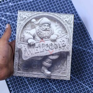 Santa Welcome Sign 3D illusion