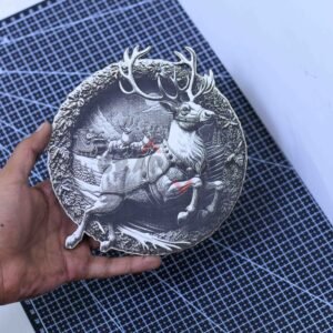 Christmas reindeer 3D illusion