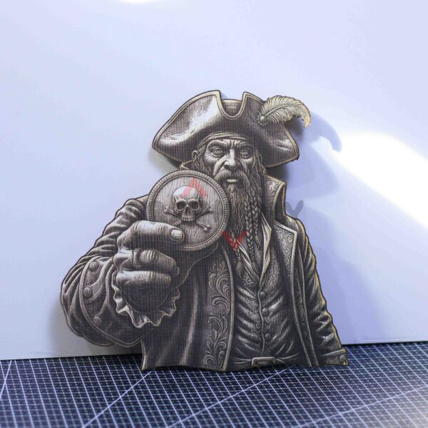 Pirate Coin 3D illusion Laser File - SVG, WWS, XCS, LBRN2