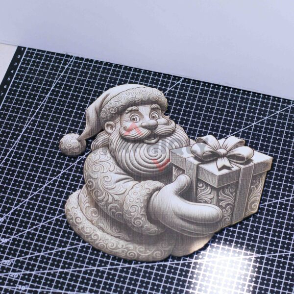 6 Santa Gift 3D illusion Laser File - SVG, WWS, XCS, LBRN2