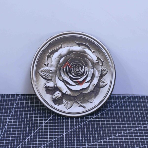 Elegant Rose 3D illusion Laser File - SVG, WWS, XCS, LBRN2