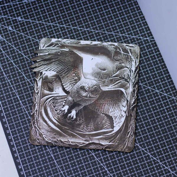 6 Snow Owl 3D illusion Laser File - SVG, WWS, XCS, LBRN2
