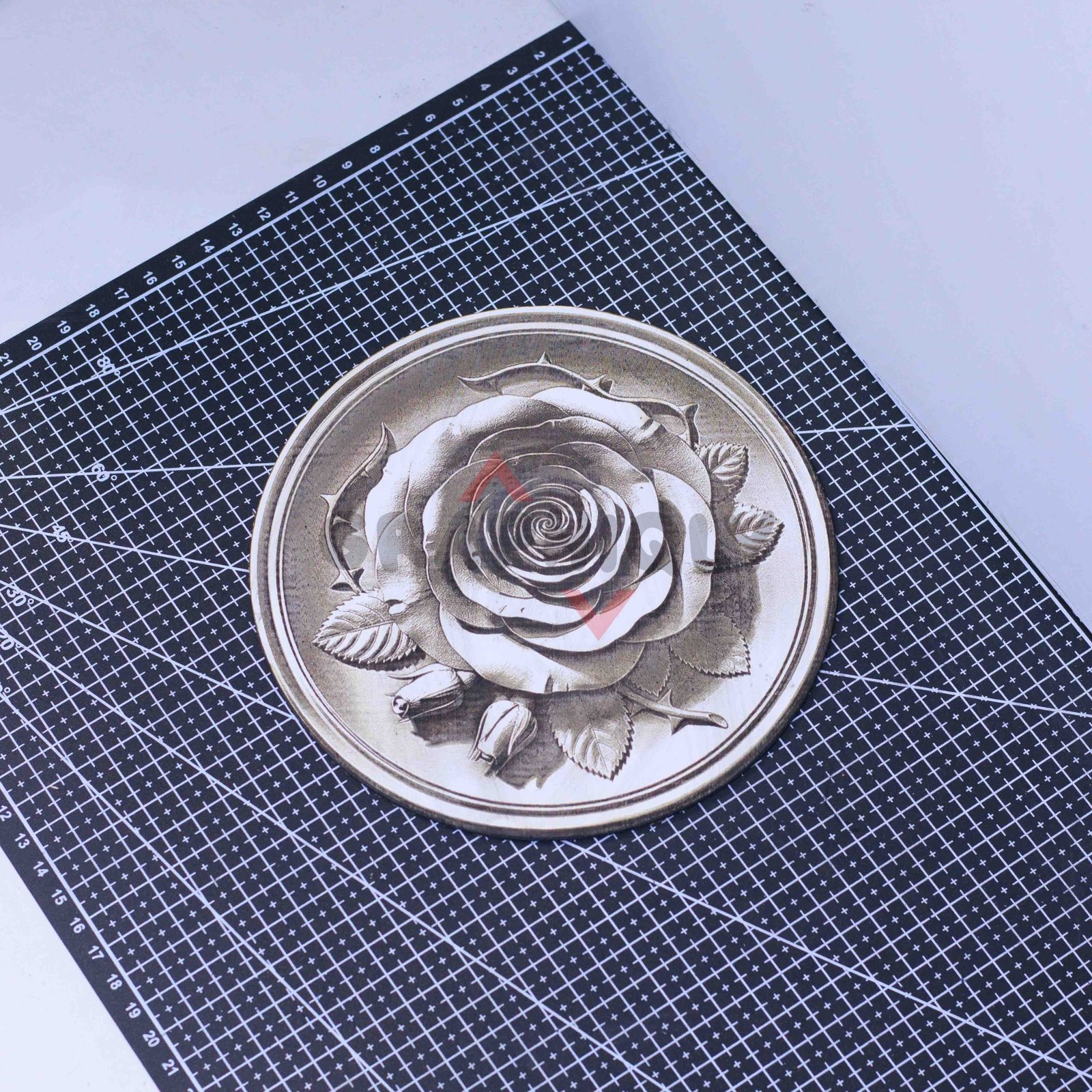 Elegant Rose 3D illusion Laser File - SVG, WWS, XCS, LBRN2 - Image 3