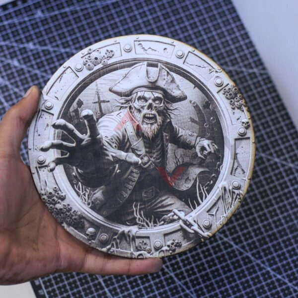 Undead Pirate Porthole 3D Illusion