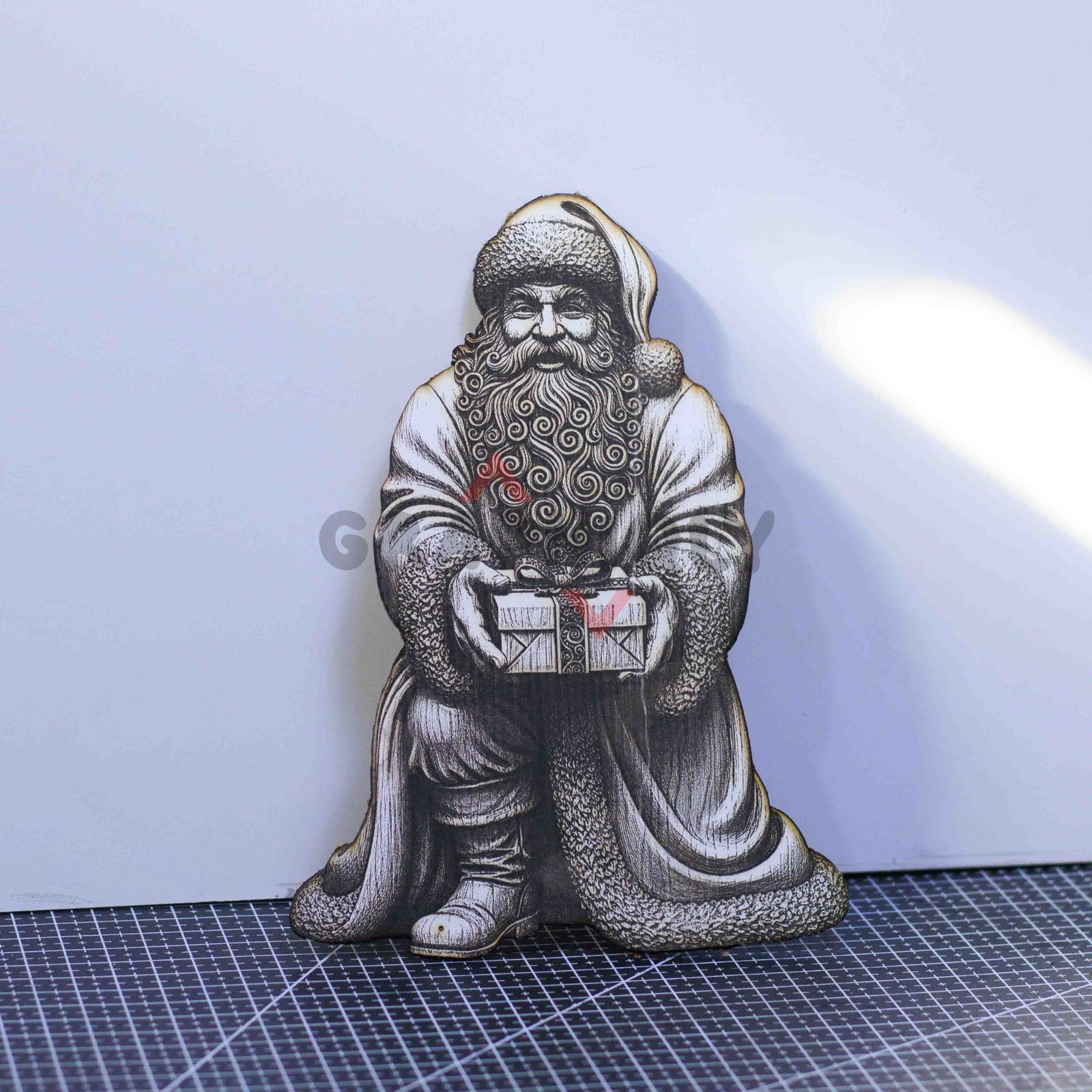 The Gift Bearer 3D illusion Laser File - SVG, DXF, AI, LBRN2 - Image 2
