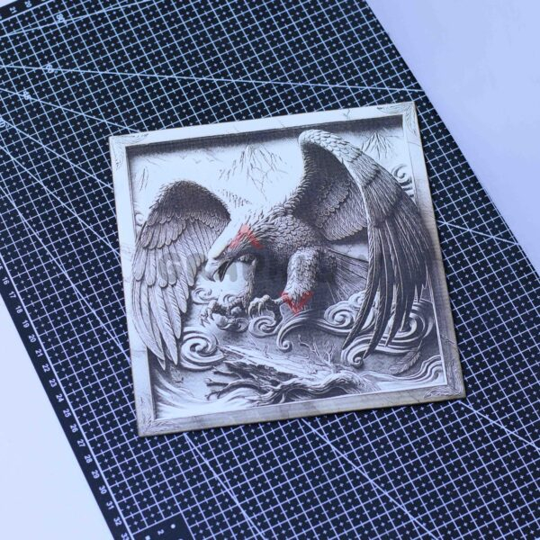 Soaring Eagle 3D Illusion Laser File - SVG, XCS, WWS, LBRN2