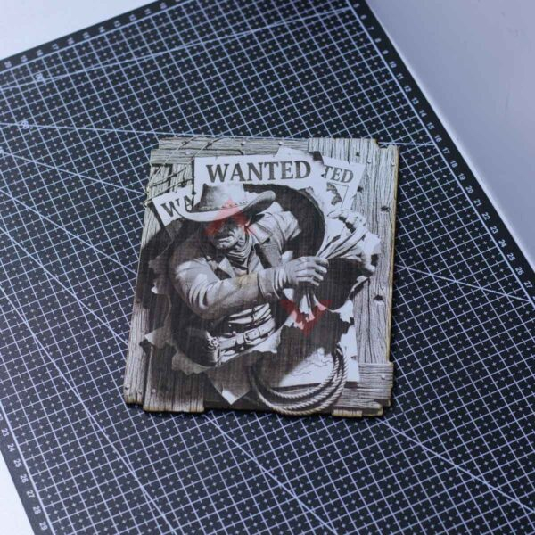 Wanted Poster Breakout 3D illusion Laser File - SVG, WWS, XCS, LBRN2