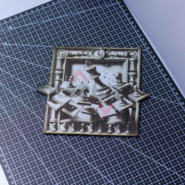 Shattered Checkmate 3D Illusion Laser File - SVG, WWS, XCS, LBRN2