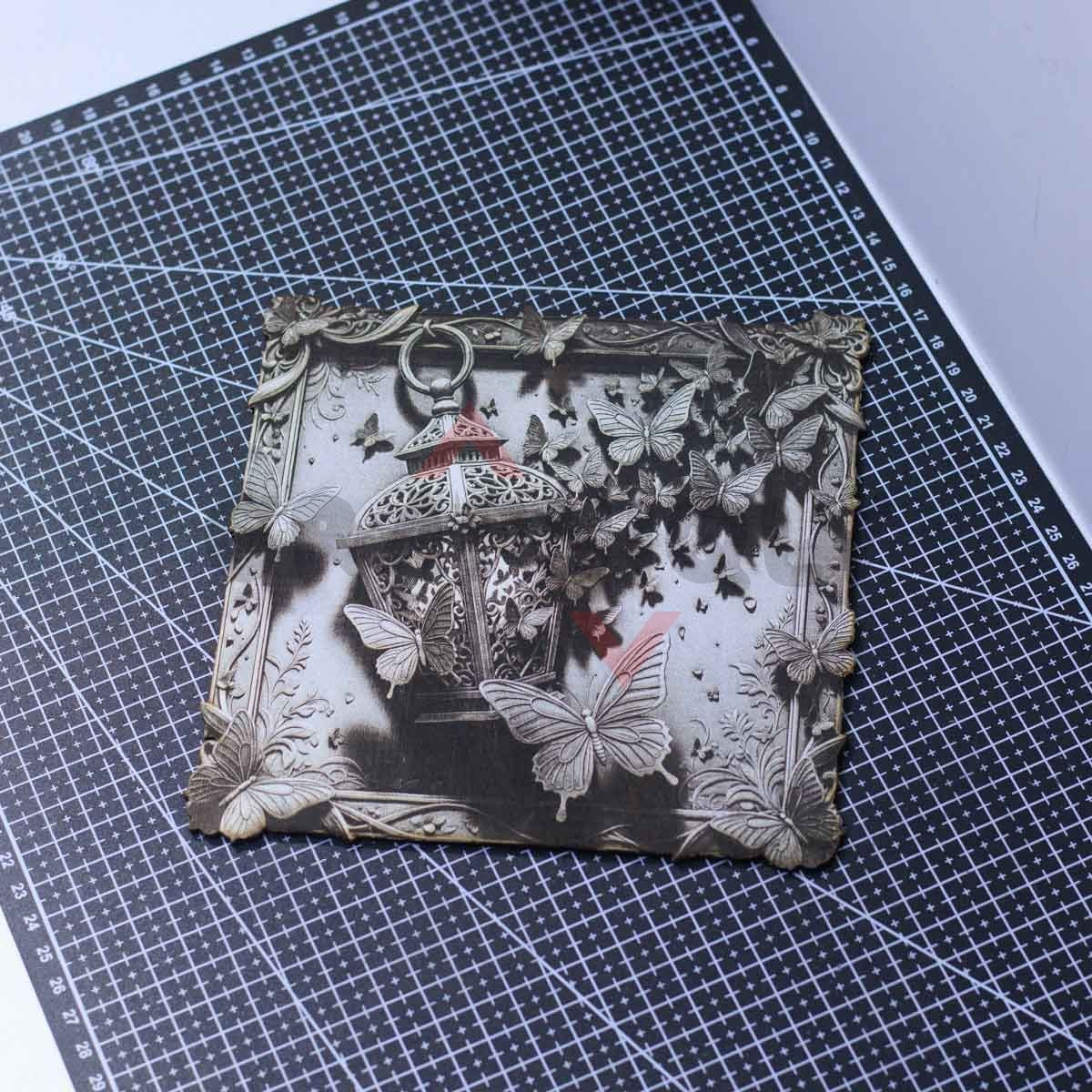 Midnight Butterflies Lantern 3D Illusion Laser File - SVG, WWS, XCS, LBRN2 - Image 3