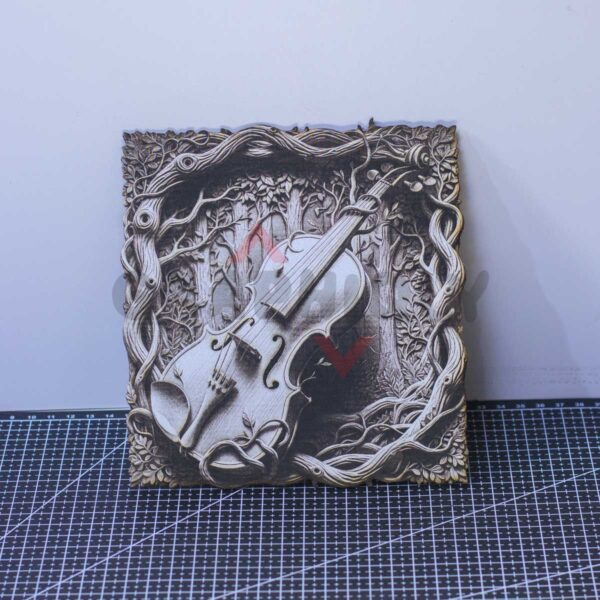 Forest Violin 3D Illusion Laser File - SVG, WWS, XCS, LBRN2