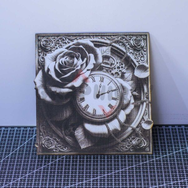 30 Timeless Rose Clock 3D Illusion Laser File - SVG, WWS, XCS, LBRN2