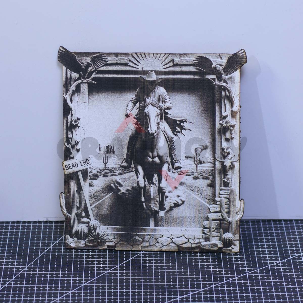 Dead End 3D illusion Laser File - SVG, WWS, XCS, LBRN2 - Image 2