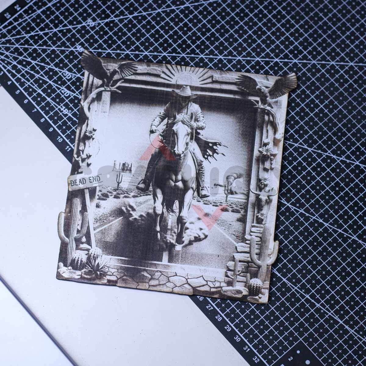 Dead End 3D illusion Laser File - SVG, WWS, XCS, LBRN2 - Image 3