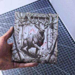 Stag Hunting Frame 3D Illusion