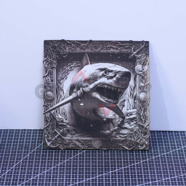 Great White Breakout 3D Illusion Laser File - SVG, WWS, XCS, LBRN2
