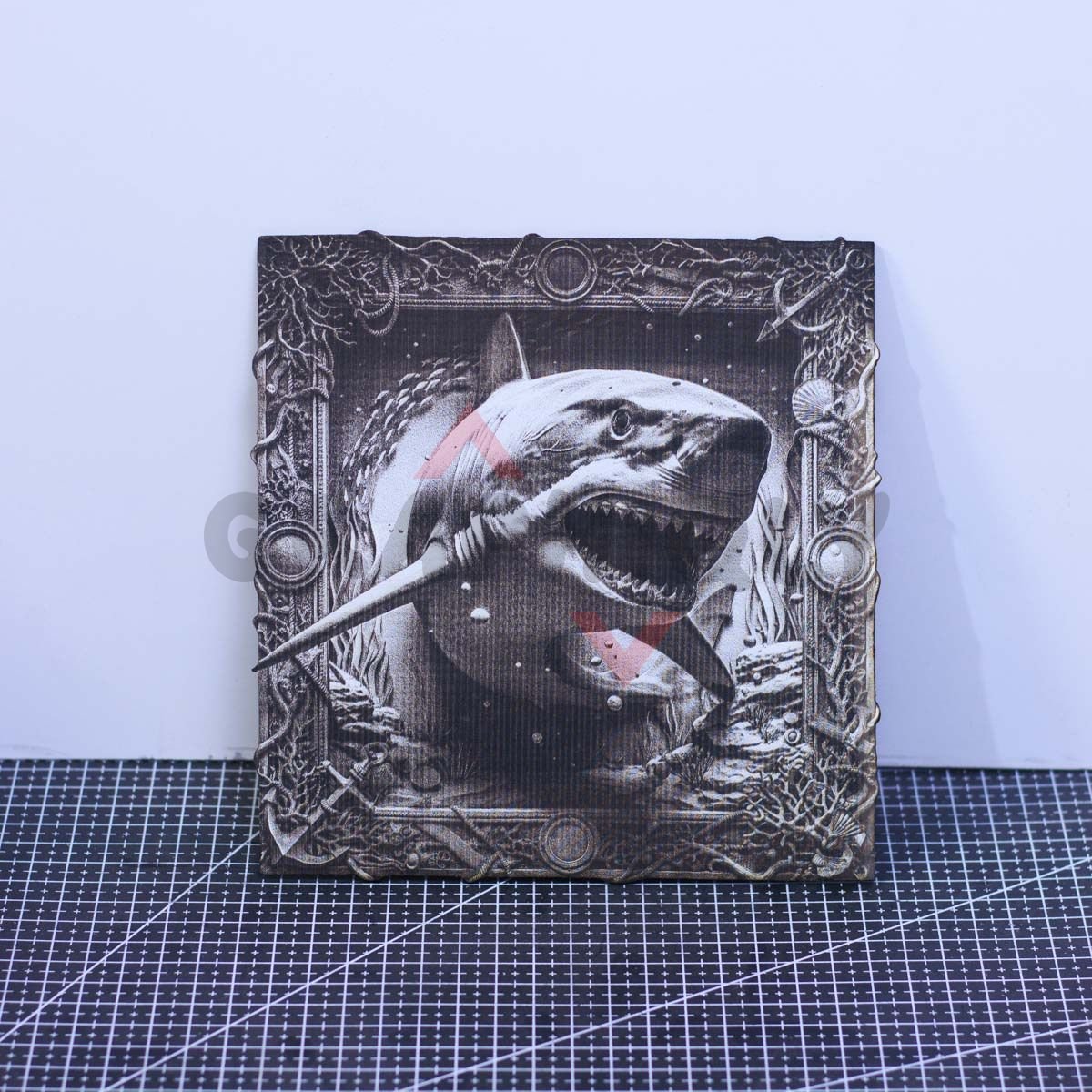 Great White Breakout 3D Illusion Laser File - SVG, WWS, XCS, LBRN - Image 2