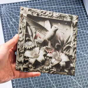 Hummingbird Floral Frame 3D Illusion