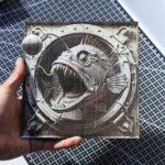 Deep Ocean Predator 3D Illusion Laser File - SVG, WWS, XCS, LBRN2