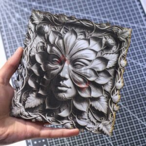 Floral Face Relief